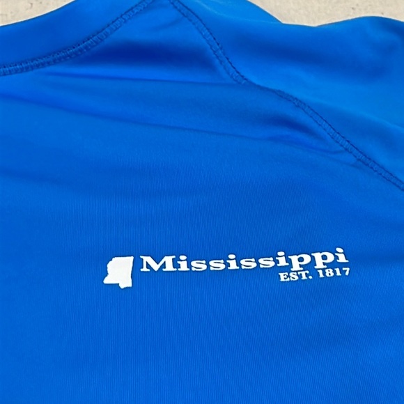 State of Mine Aquamarine Blue Raglan LS Mississippi State Shirt, Size Large - Picture 11 of 12